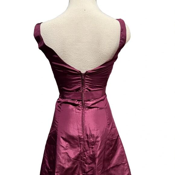 CREW Delores Silk Taffeta Dress Burgundy/Plum Size 2 - Picture 6 of 6